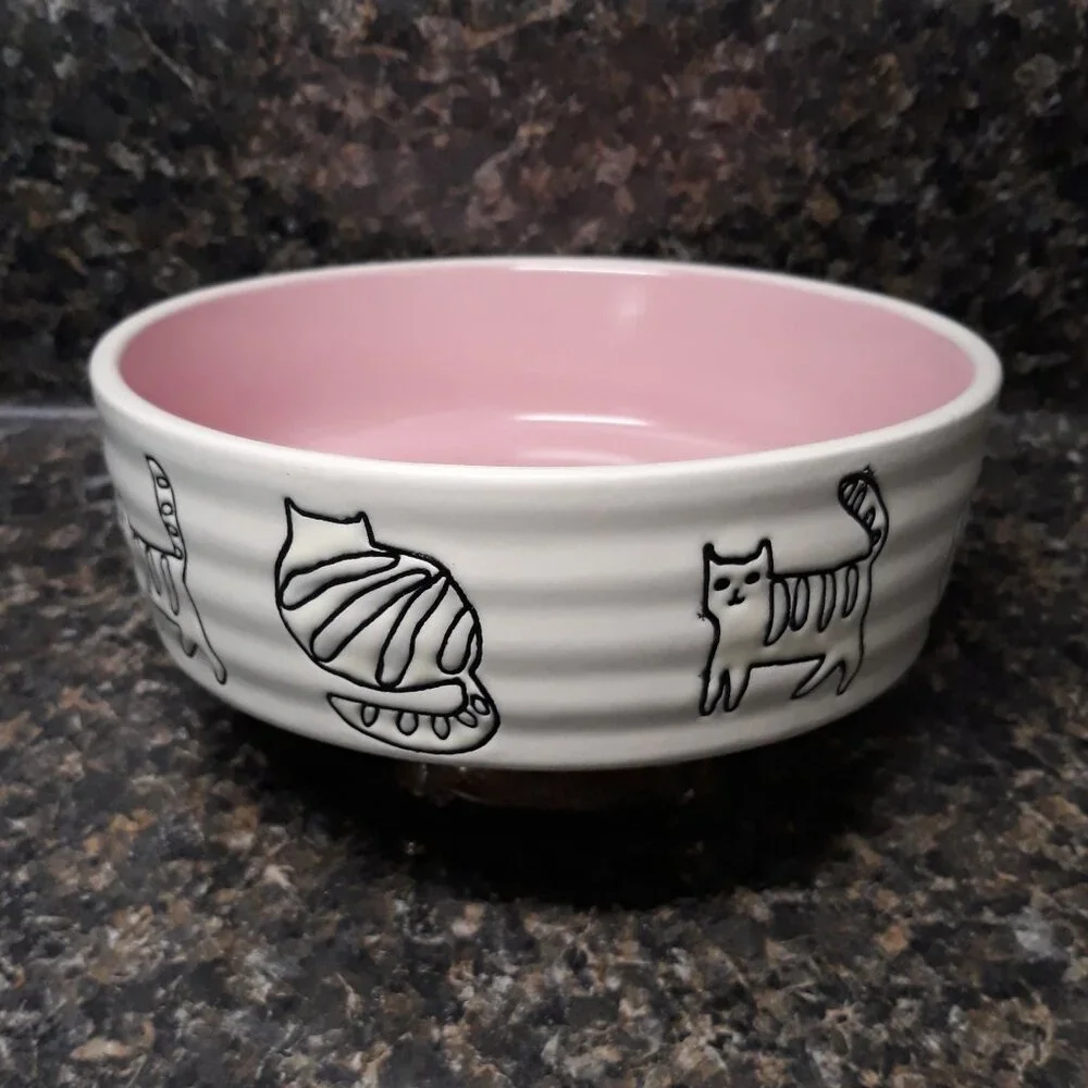 Super cute kitty cat ceramic bowl
